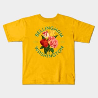 Bellingham Washington Spring Tulip Gardeners Floral Kids T-Shirt